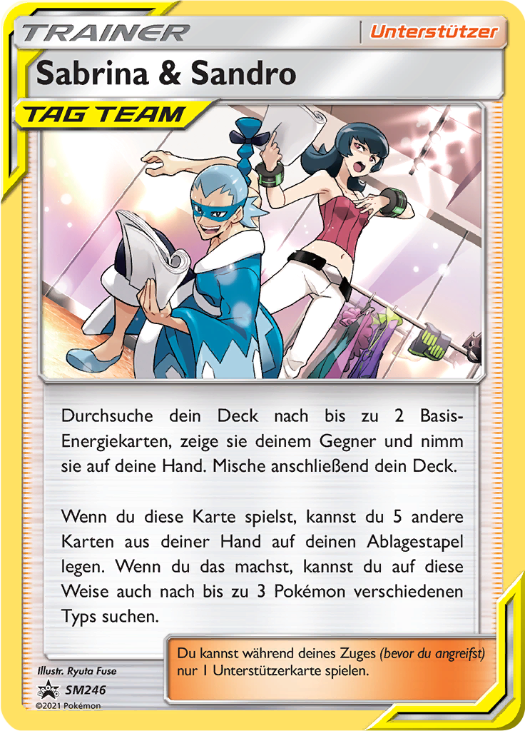 Sabrina & Sandro SM246 — SM Promokarten (German Pokémon TCG card)