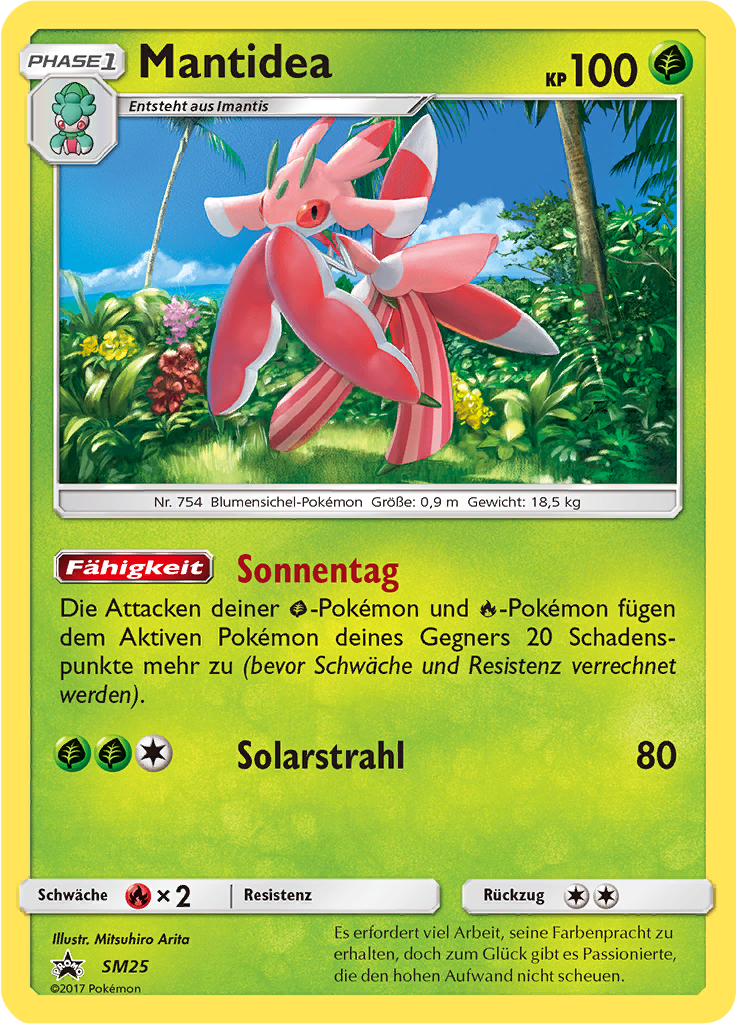 Mantidea SM25 — SM Promokarten (German Pokémon TCG card)