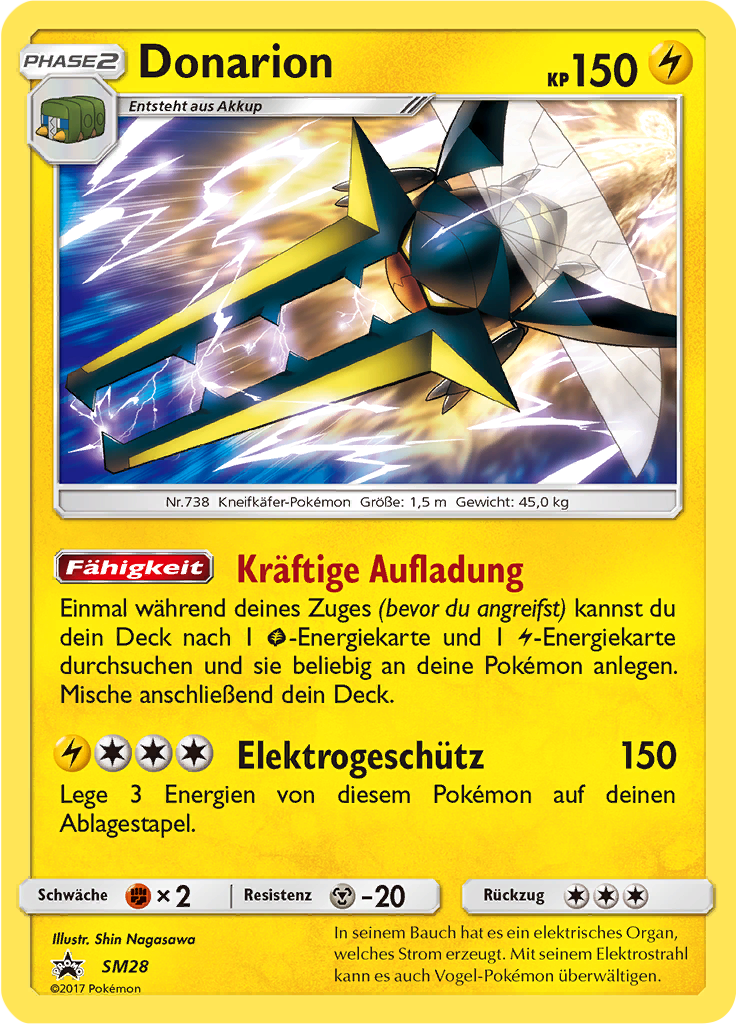 Donarion SM28 — SM Promokarten (German Pokémon TCG card)