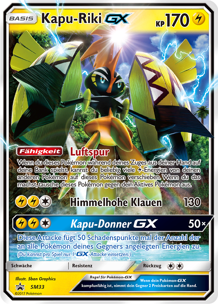 Kapu-Riki GX SM33 — SM Promokarten (German Pokémon TCG card)