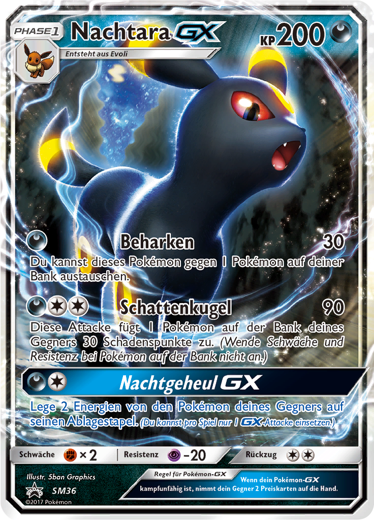 Nachtara GX SM36 — SM Promokarten (German Pokémon TCG card)