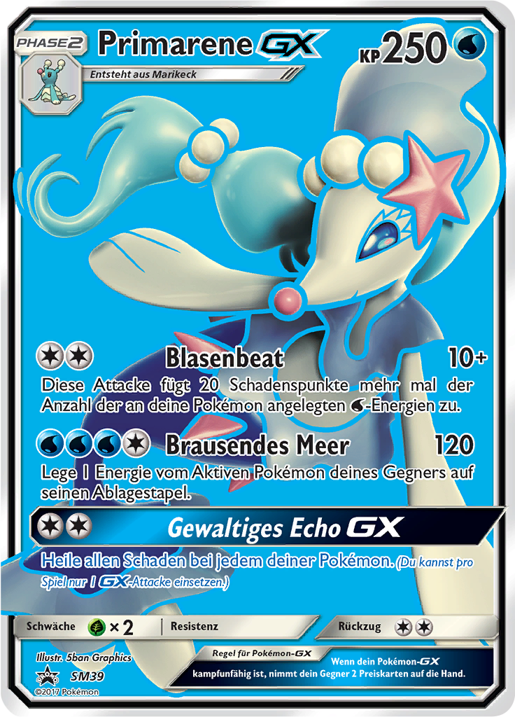 Primarene GX SM39 — SM Promokarten (German Pokémon TCG card)