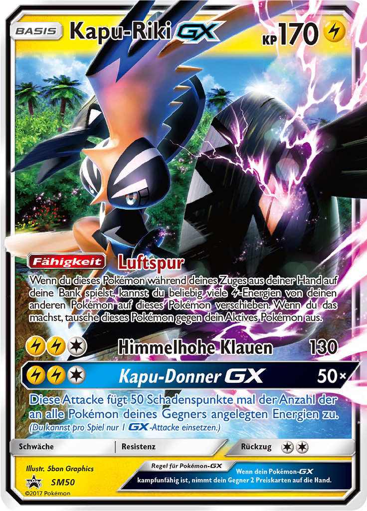 Kapu-Riki GX SM50 — SM Promokarten (German Pokémon TCG card)
