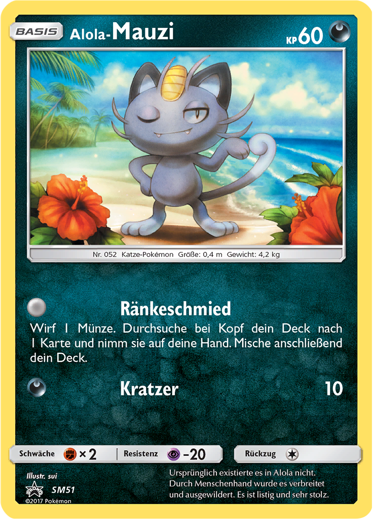 Alola-Mauzi SM51 — SM Promokarten (German Pokémon TCG card)