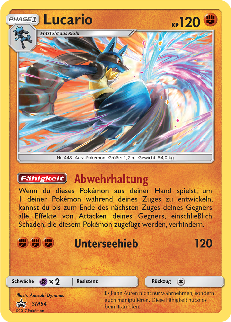 Lucario SM54 — SM Promokarten (German Pokémon TCG card)