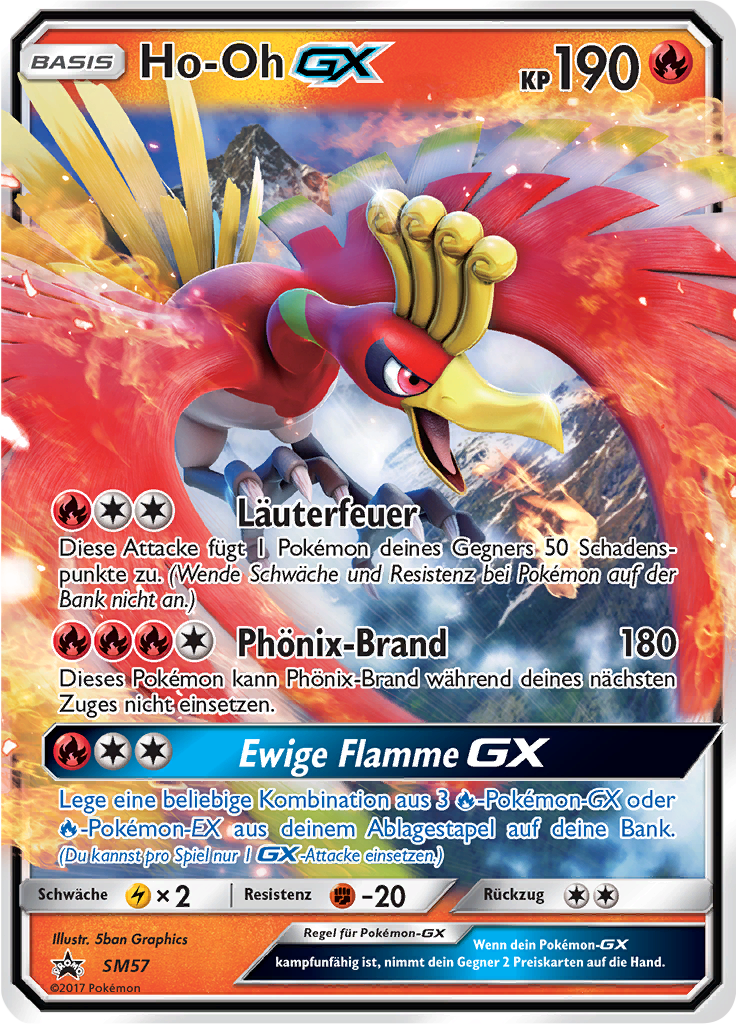 Ho-Oh GX SM57 — SM Promokarten (German Pokémon TCG card)