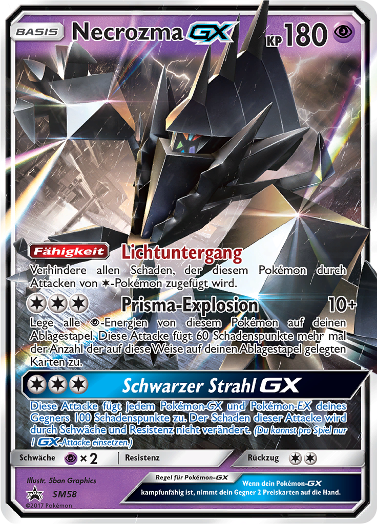 Necrozma GX SM58 — SM Promokarten (German Pokémon TCG card)