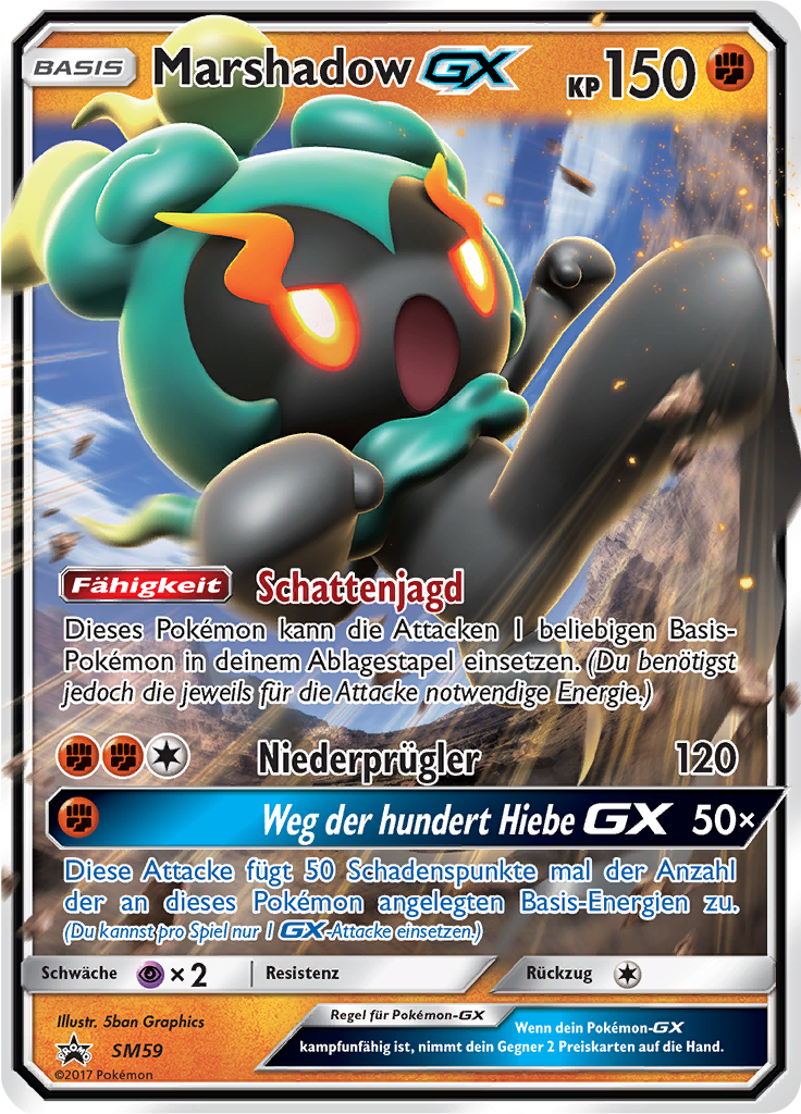 Marshadow GX SM59 — SM Promokarten (German Pokémon TCG card)