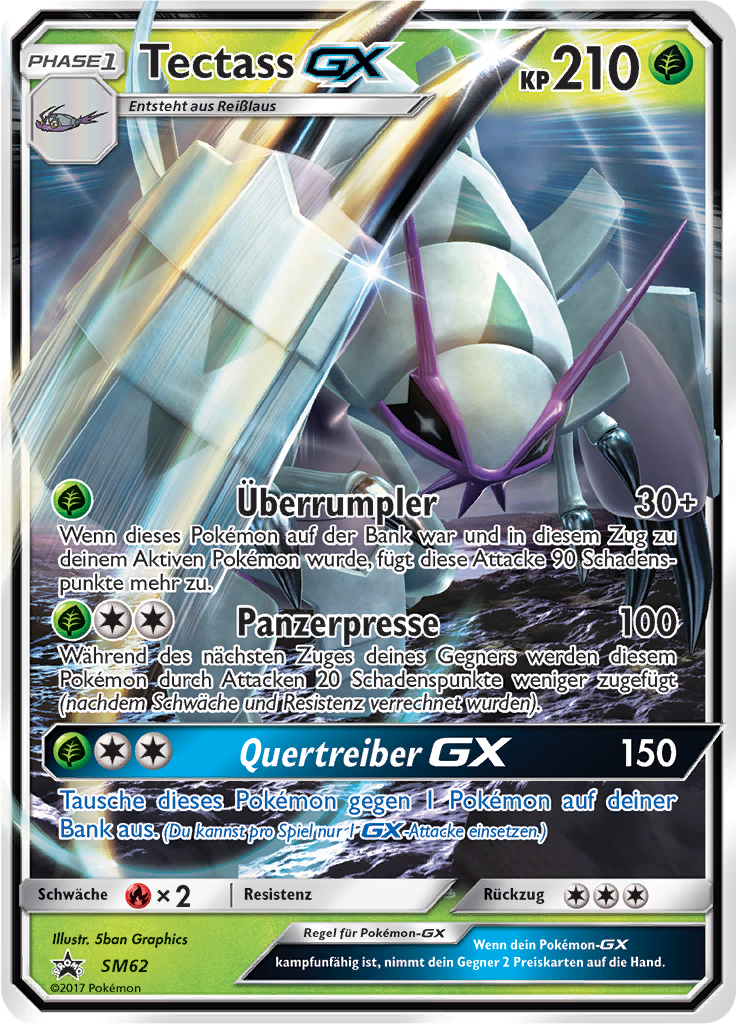 Tectass GX SM62 — SM Promokarten (German Pokémon TCG card)