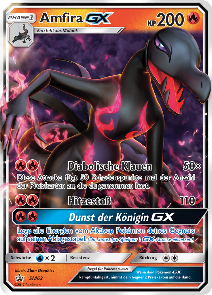 Amfira GX SM63 — SM Promokarten (German Pokémon TCG card)