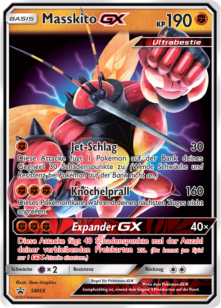 Masskito GX SM69 — SM Promokarten (German Pokémon TCG card)