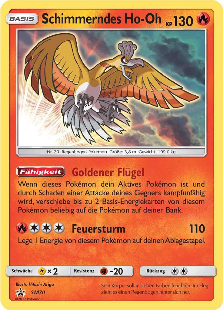 Schimmerndes Ho-Oh SM70 — SM Promokarten (German Pokémon TCG card)