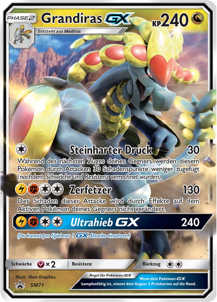 Grandiras GX SM71 — SM Promokarten (German Pokémon TCG card)