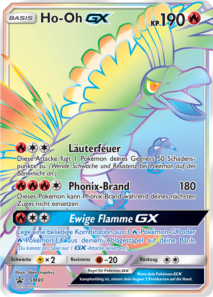 Ho-Oh GX SM80 — SM Promokarten (German Pokémon TCG card)