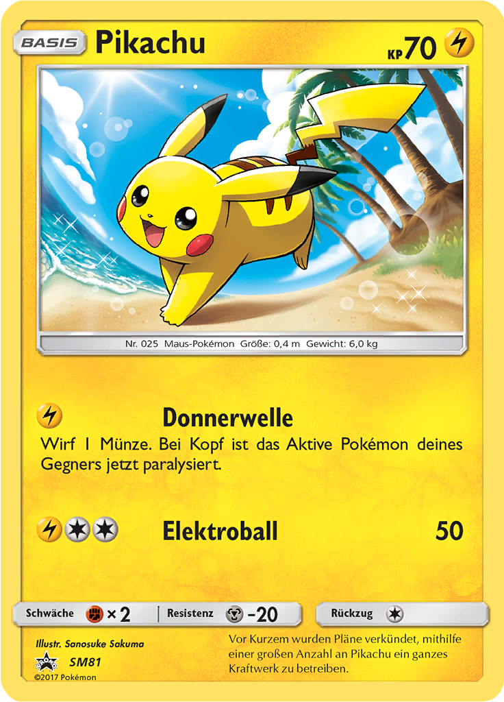Pikachu SM81 — SM Promokarten (German Pokémon TCG card)