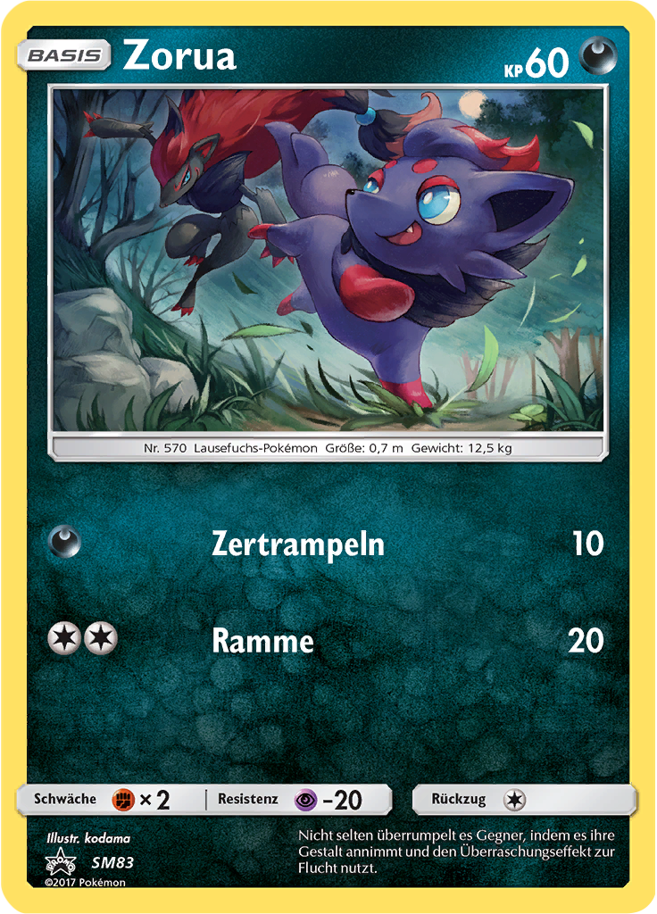 Zorua SM83 — SM Promokarten (German Pokémon TCG card)