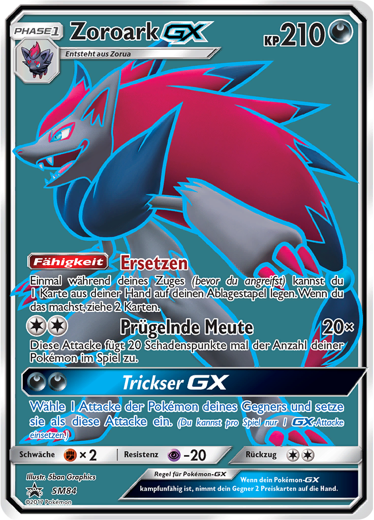 Zoroark GX SM84 — SM Promokarten (German Pokémon TCG card)