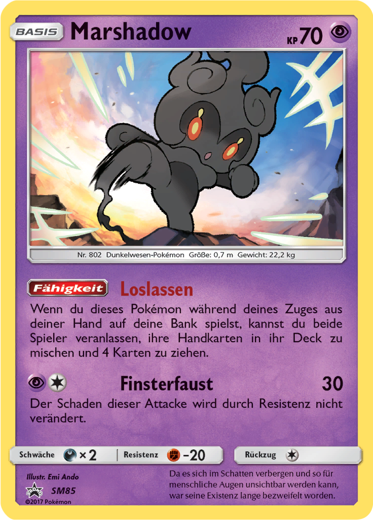 Marshadow SM85 — SM Promokarten (German Pokémon TCG card)