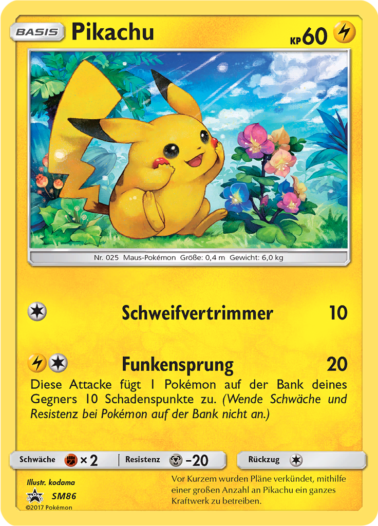 Pikachu SM86 — SM Promokarten (German Pokémon TCG card)