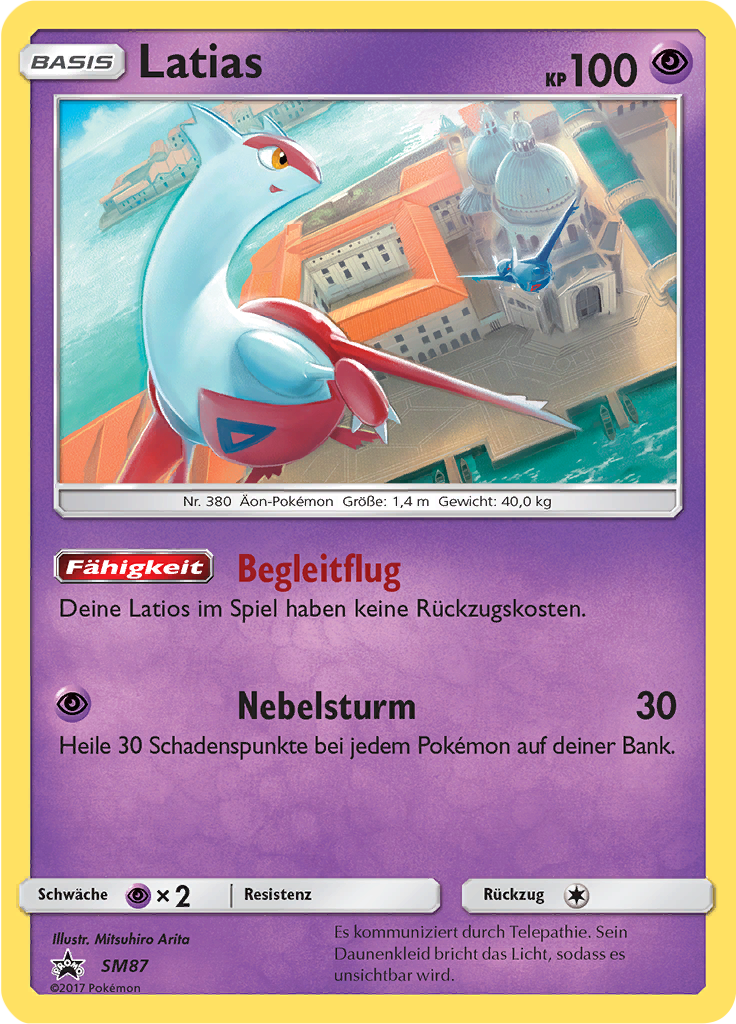 Latias SM87 — SM Promokarten (German Pokémon TCG card)