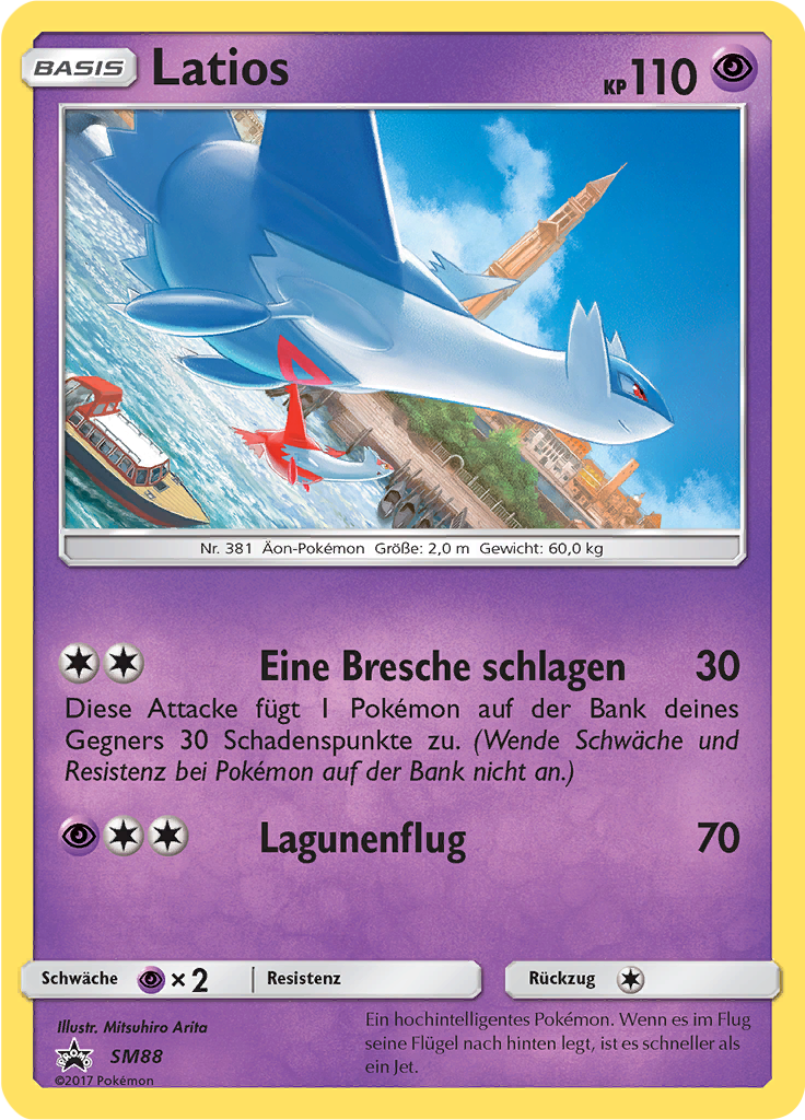 Latios SM88 — SM Promokarten (German Pokémon TCG card)