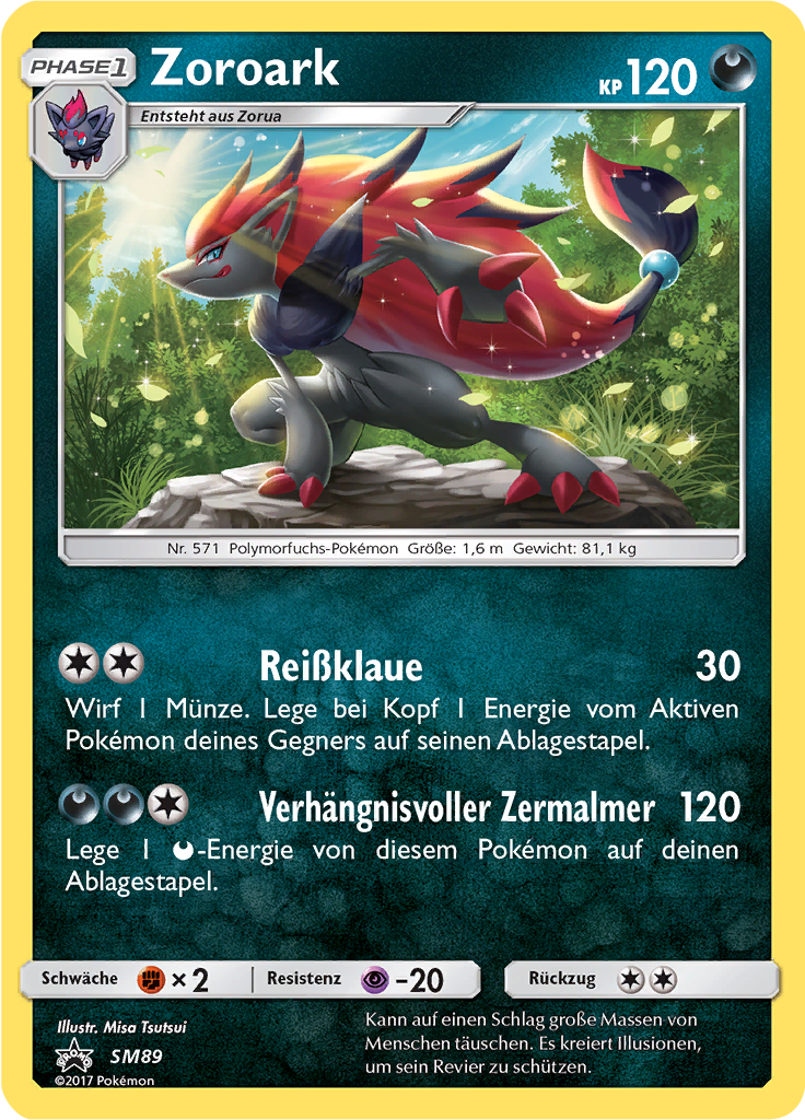 Zoroark SM89 — SM Promokarten (German Pokémon TCG card)