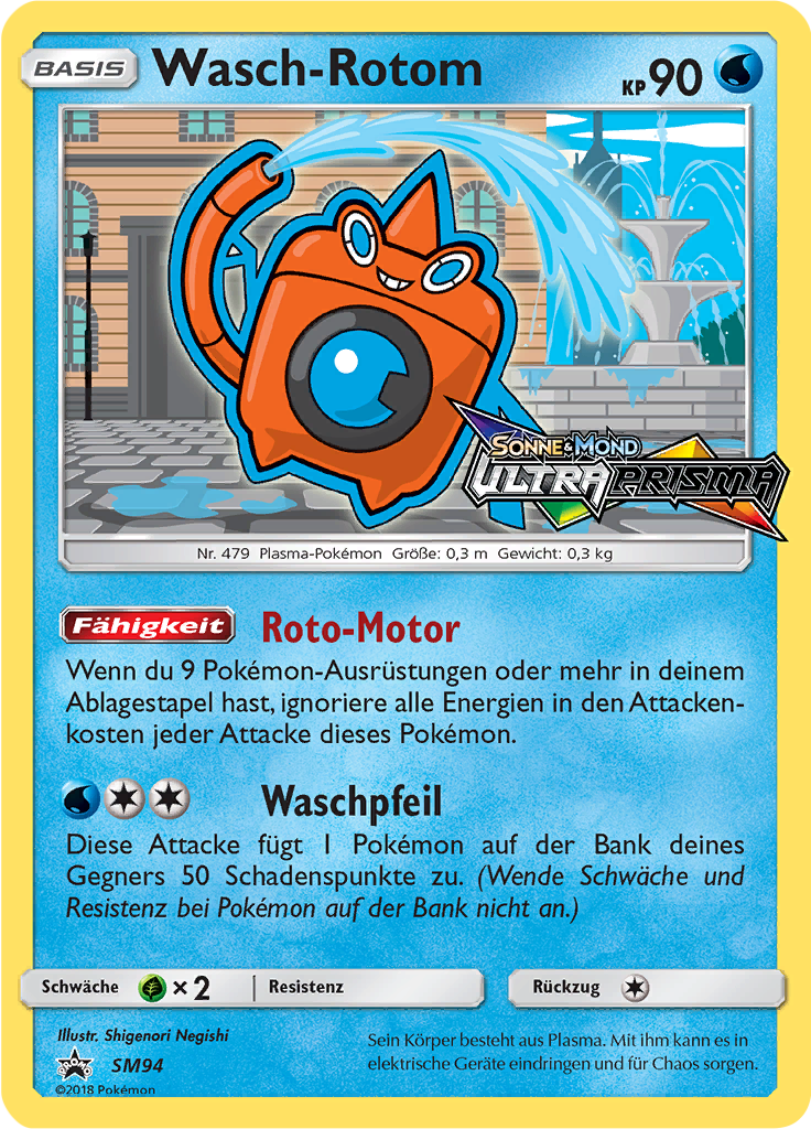Wasch-Rotom SM94 — SM Promokarten (German Pokémon TCG card)
