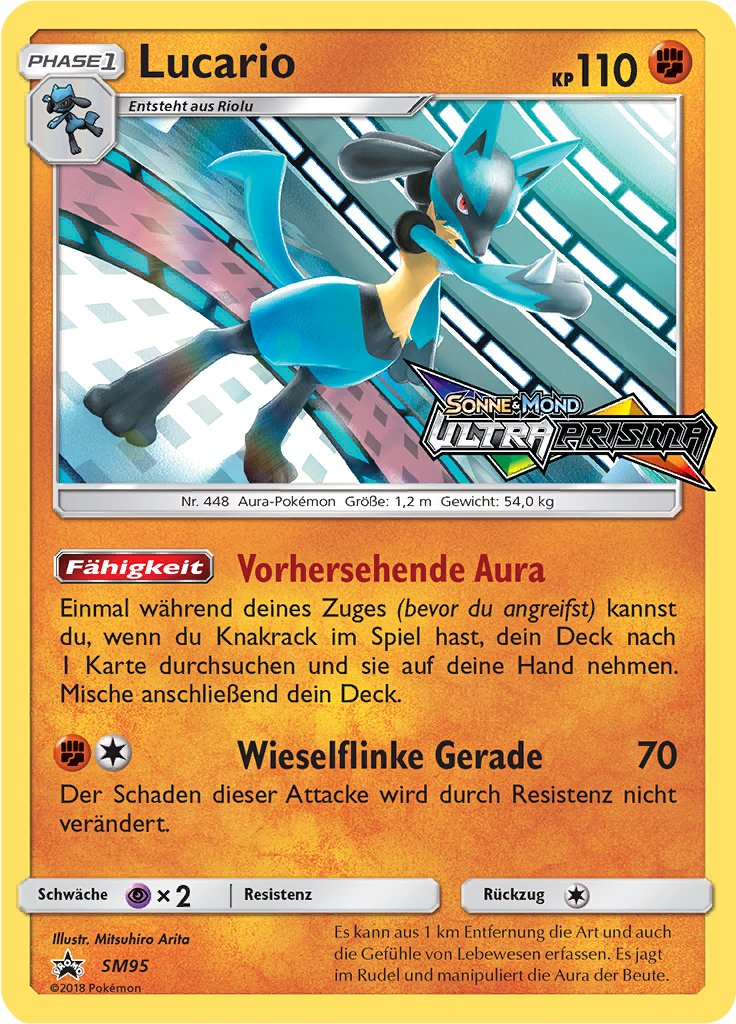 Lucario SM95 — SM Promokarten (German Pokémon TCG card)