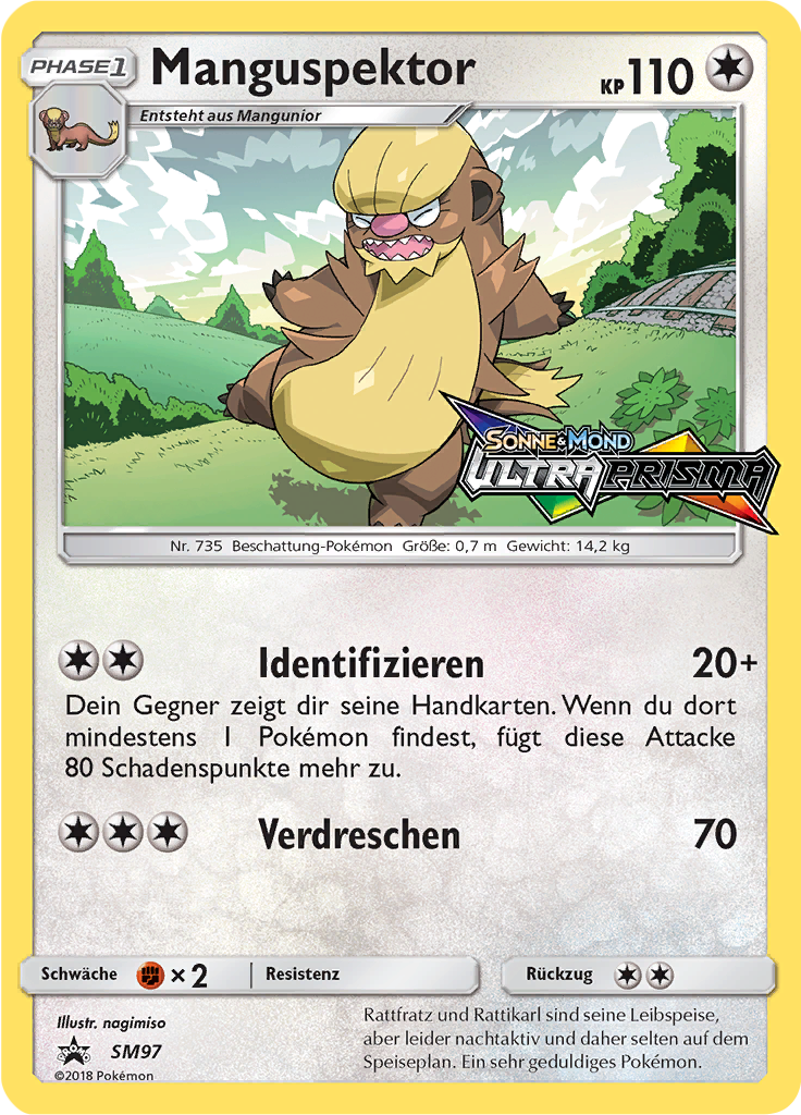 Manguspektor SM97 — SM Promokarten (German Pokémon TCG card)