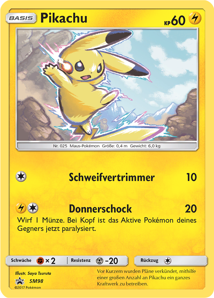 Pikachu SM98 — SM Promokarten (German Pokémon TCG card)