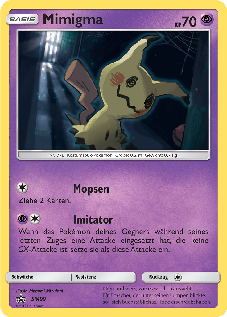 Mimigma SM99 — SM Promokarten (German Pokémon TCG card)