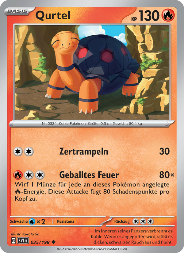 Qurtel 035 — Karmesin & Purpur (German Pokémon TCG card)
