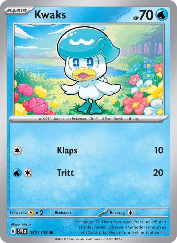 Kwaks 052 — Scarlet & Violet (German Pokémon TCG card)