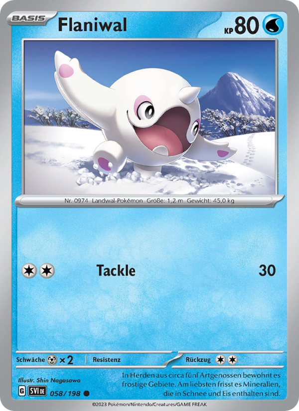 Flaniwal 058 — Karmesin & Purpur (German Pokémon TCG card)