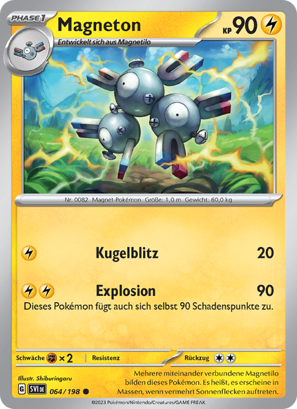 Magneton 064 — Karmesin & Purpur (German Pokémon TCG card)