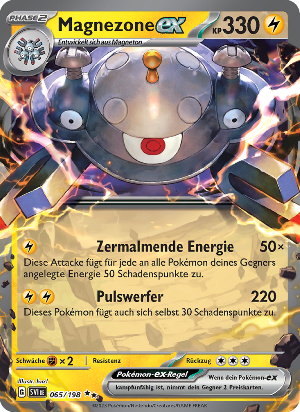 Magnezone-ex 065 — Karmesin & Purpur (German Pokémon TCG card)