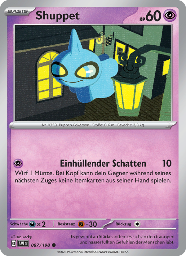 Shuppet 087 — Karmesin & Purpur (German Pokémon TCG card)