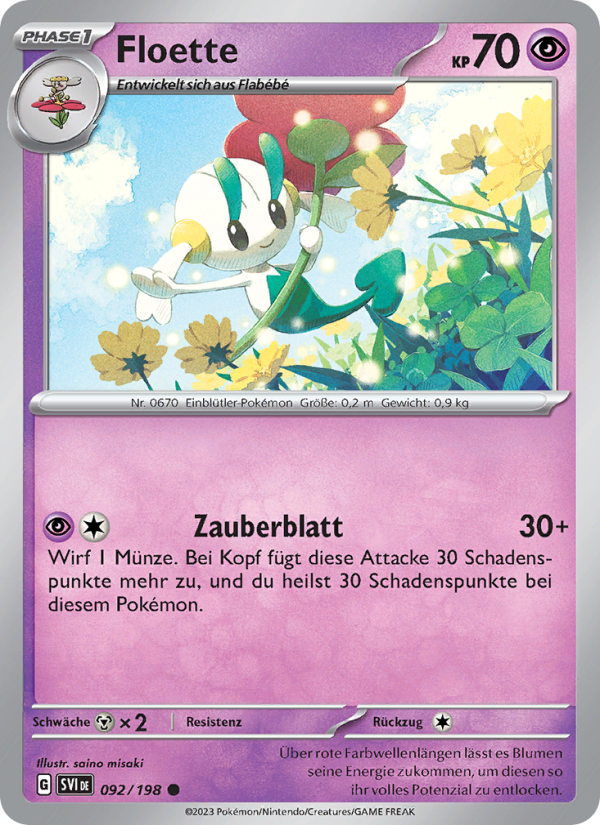 Floette 092 — Karmesin & Purpur (German Pokémon TCG card)