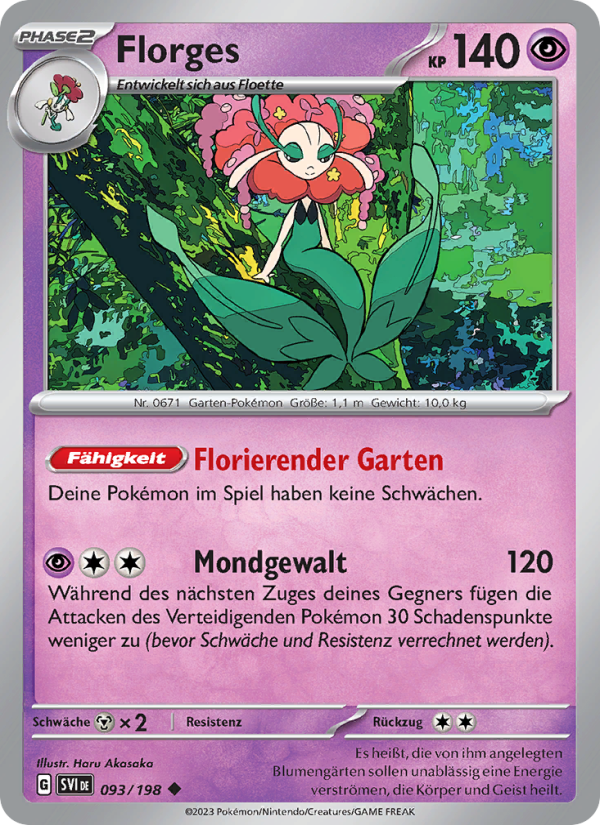 Florges 093 — Karmesin & Purpur (German Pokémon TCG card)