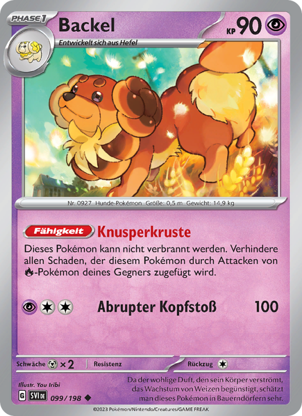 Backel 099 — Karmesin & Purpur (German Pokémon TCG card)