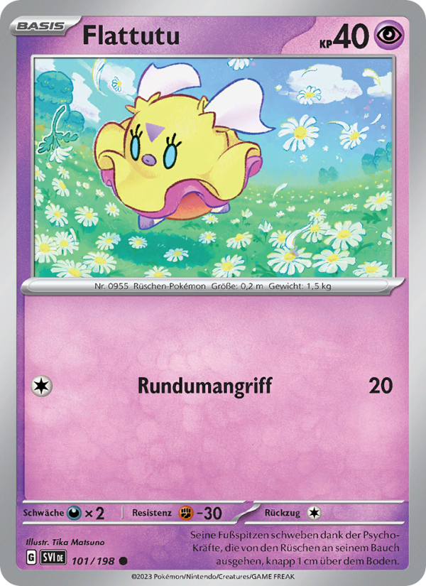 Flattutu 101 — Karmesin & Purpur (German Pokémon TCG card)