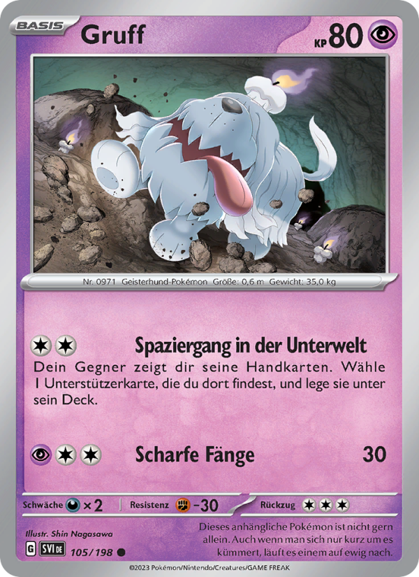 Gruff 105 — Karmesin & Purpur (German Pokémon TCG card)