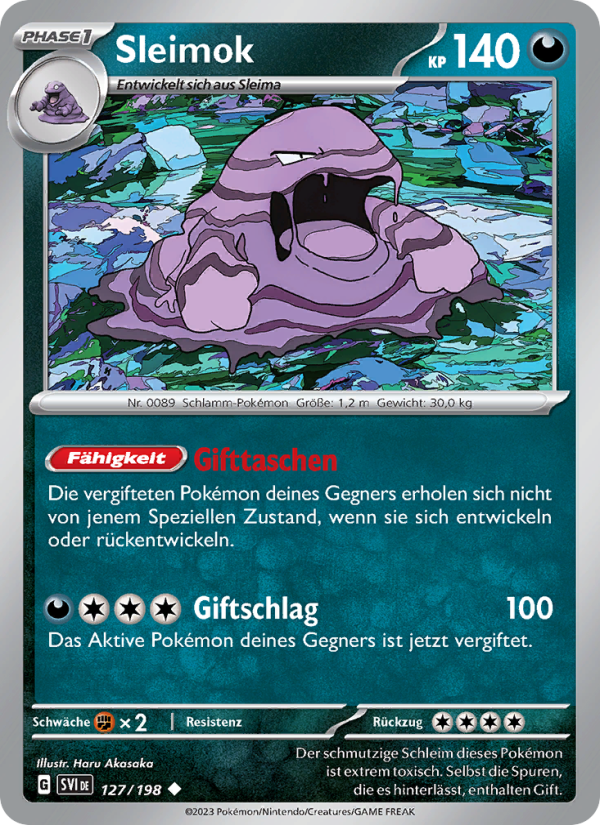 Sleimok 127 — Karmesin & Purpur (German Pokémon TCG card)