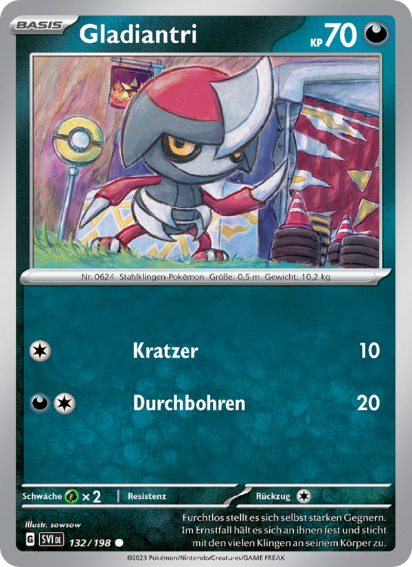 Gladiantri 132 — Karmesin & Purpur (German Pokémon TCG card)