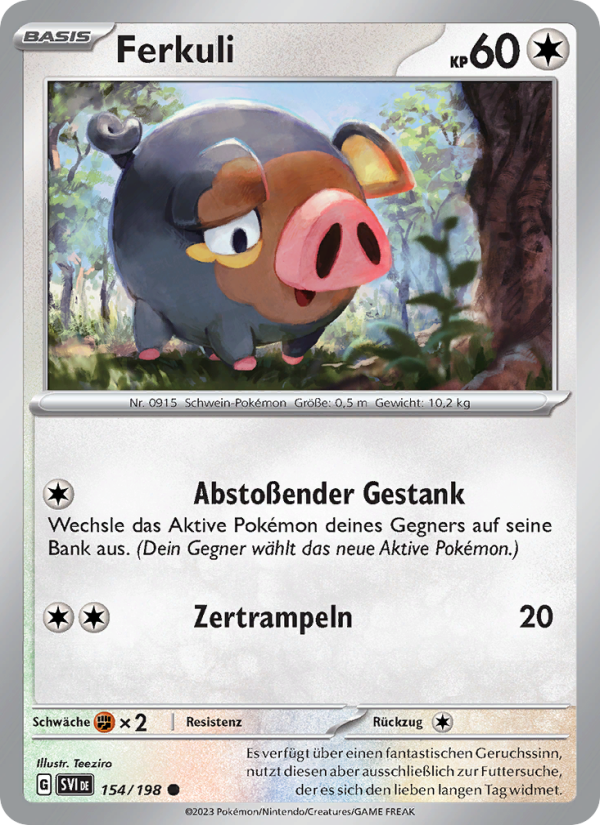 Ferkuli 154 — Karmesin & Purpur (German Pokémon TCG card)