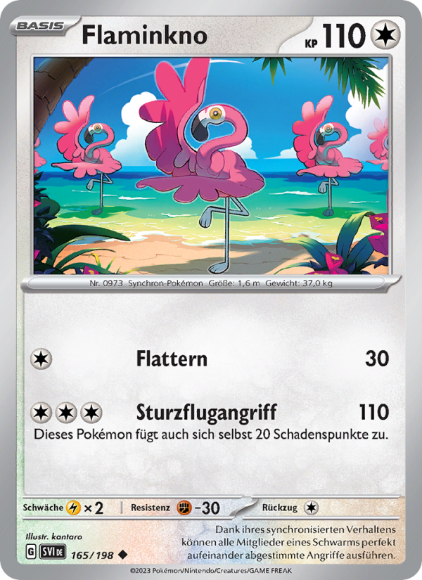 Flaminkno 165 — Karmesin & Purpur (German Pokémon TCG card)