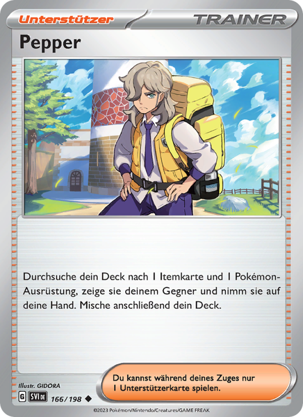 Pepper 166 — Karmesin & Purpur (German Pokémon TCG card)