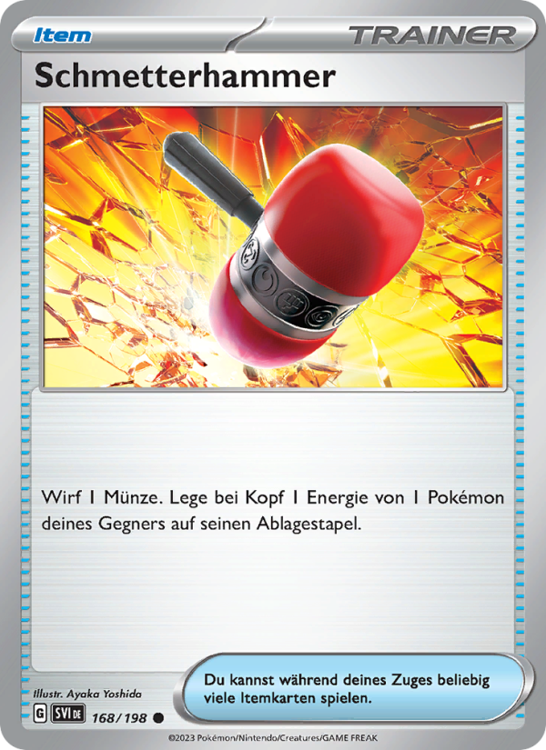 Schmetterhammer 168 — Karmesin & Purpur (German Pokémon TCG card)