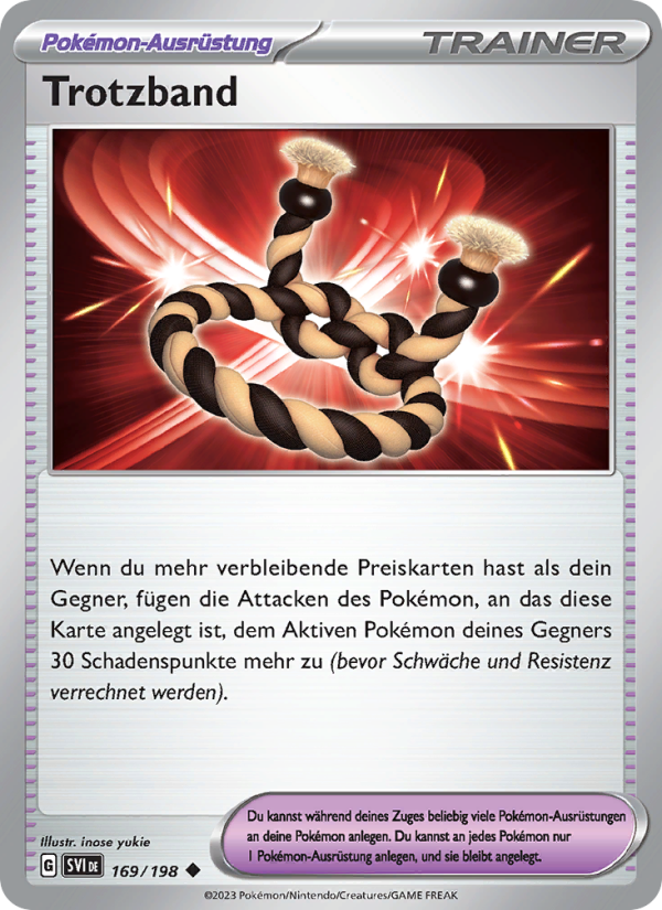 Trotzband 169 — Karmesin & Purpur (German Pokémon TCG card)
