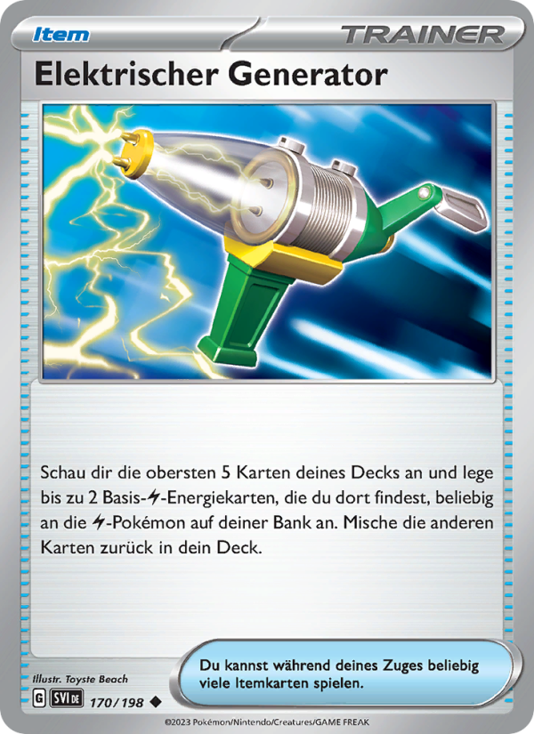 Elektrischer Generator 170 — Karmesin & Purpur (German Pokémon TCG card)